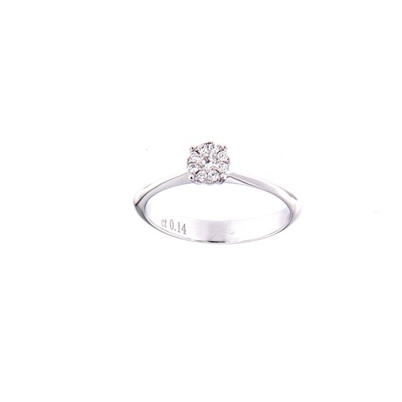 Anello Golay Donna CERCHIO DI LUCE in Oro bianco Diamante 0.14 Ct AGICE02 - AGICE02